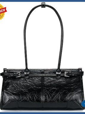PU Leather Satchel Handbag with Detachable Strap, Two Carry Styles